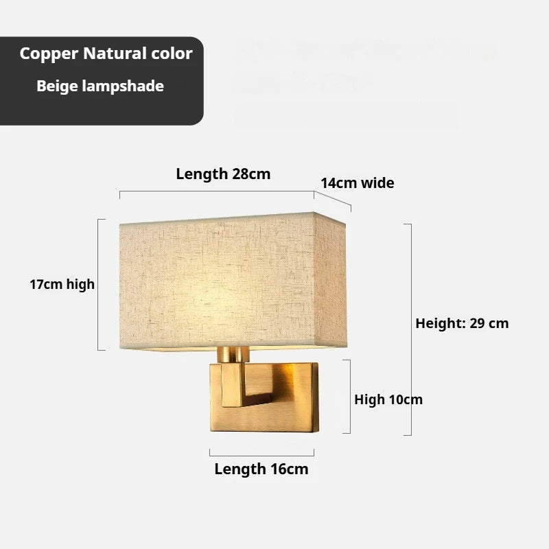 lampe murale moderne tissu beige vertical noir doréintérieur éclairage led fixée mur