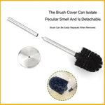 porte brosse toilette acier inoxydable chrome gris doré moderne salle bain fixations incluses