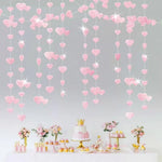 guirlande suspendue coeurs brillants mariage saint valentin rose rouge or blanc festive