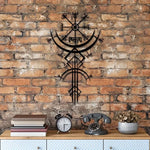 décoration murale moderne symbole viking noir adhésif abstraitintérieur art mural
