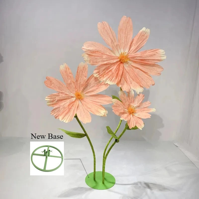 fleurs artificielles papier grandes marguerites décoration mariage anniversaire événements transparentes moderne minimaliste