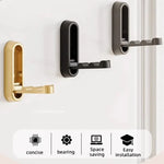 porte sacs pliables adhésifs modernes noir doré minimaliste 74x24mm 1pc 2pc 3pc 4pc
