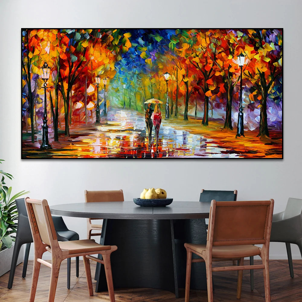 toile d'art abstraite multicolore contemporaine peinture géométrique vivace maison salon chambre sans cadre