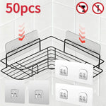 porte savon mural noir double crochet adhésif transparent moderne pvc salle bain cuisineHooks