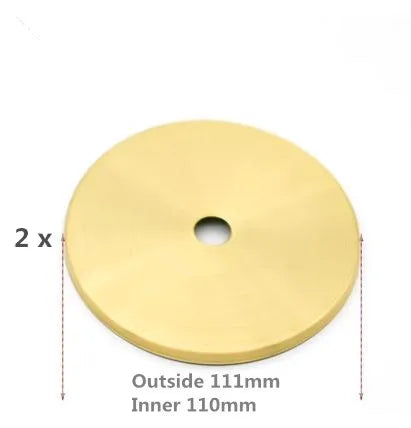 disques métalliques dorés lisses brillants modernes accessoires éclairage diy abat jour fixations invisibles trou