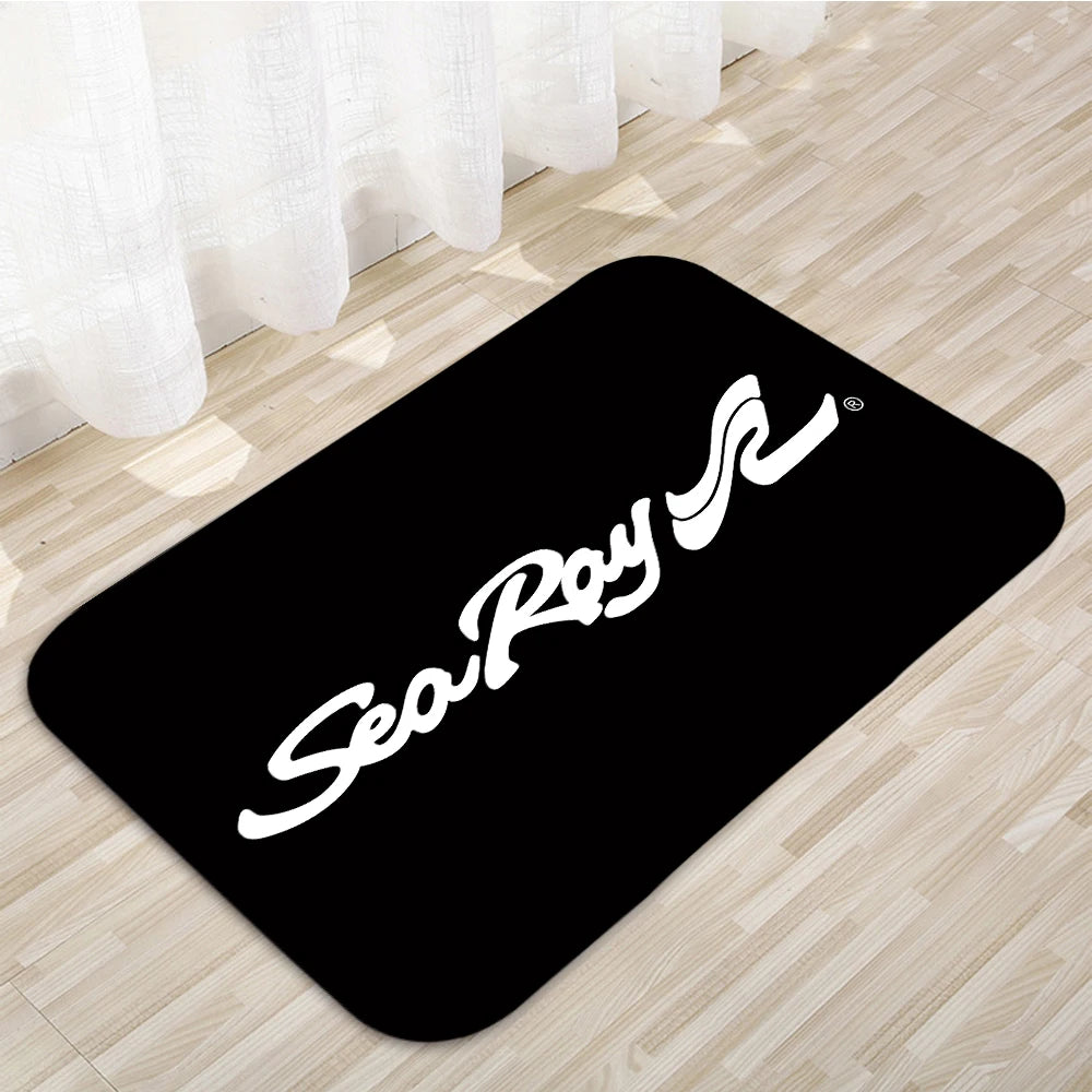 tapis moderne antidérapant logo sea ray noir blanc maison porte decoration polyester mousse pe
