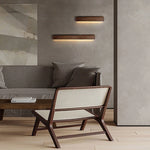 lampe murale moderne bois minimaliste marron foncé éclairage quotidien chambre salon entrée étude cuisine