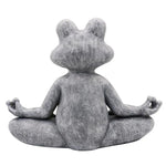 statue grenouille yoga gris pierre naturelle zen decoratif exterieur intérieur chambre bleu vert rose