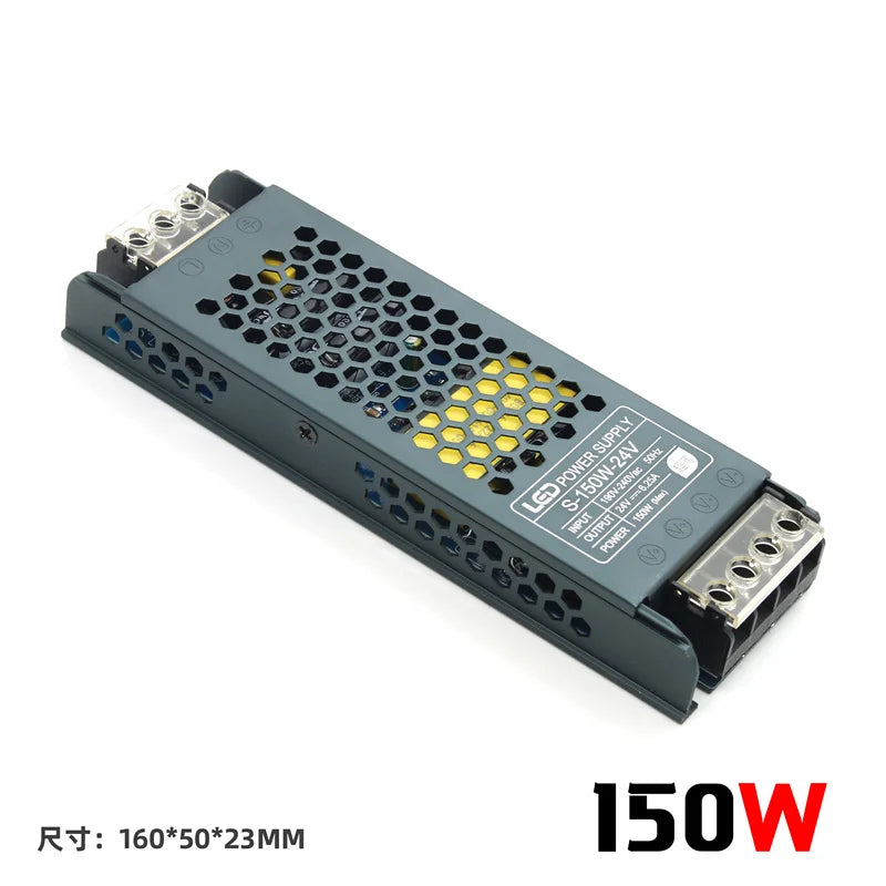 alimentation led 12v 24v transformateur 60w 100w 150w 200w 300w 400w connecteurs gris moderne