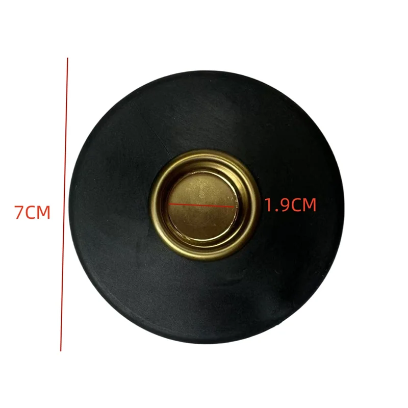bougie noire moderne brillante sans support antidérapant 7cm diamètre 1.9cm profondeur