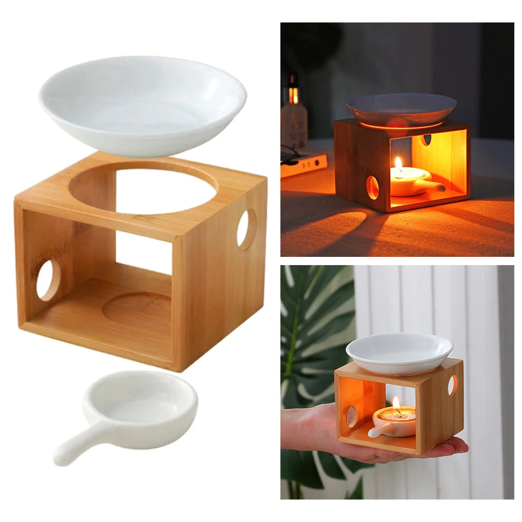 diffuseur huiles essentielles céramique moderne bol blanc poignée bougie parfumée salon minimaliste
