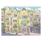autocollants 3d multicolores illustration village artiste scènes effet diy peinture huile superposés autoadhésifs