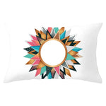 coussin rectangulaire géométrique multicolore décoration intérieure moderne polyester confortable 30x50cm fixations