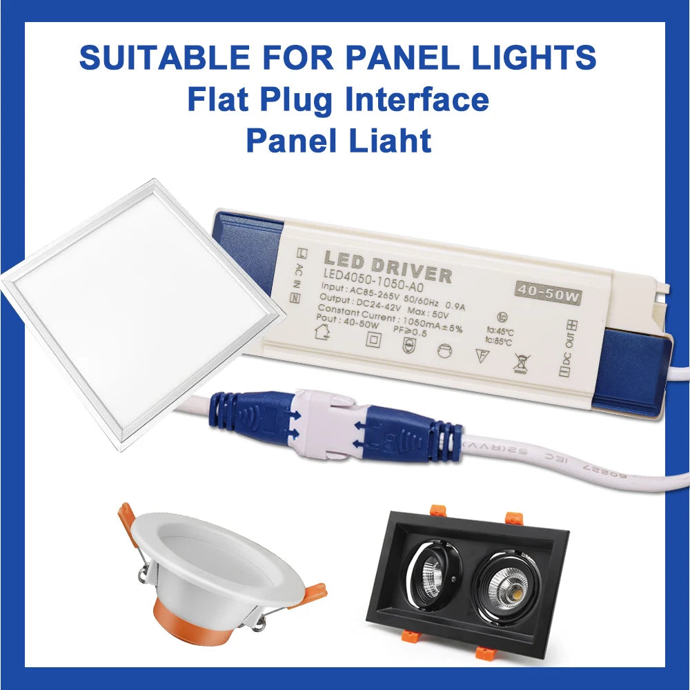 driver led 30w 40w 50w 700ma 1050ma 1200ma 1500ma ac dc moderne