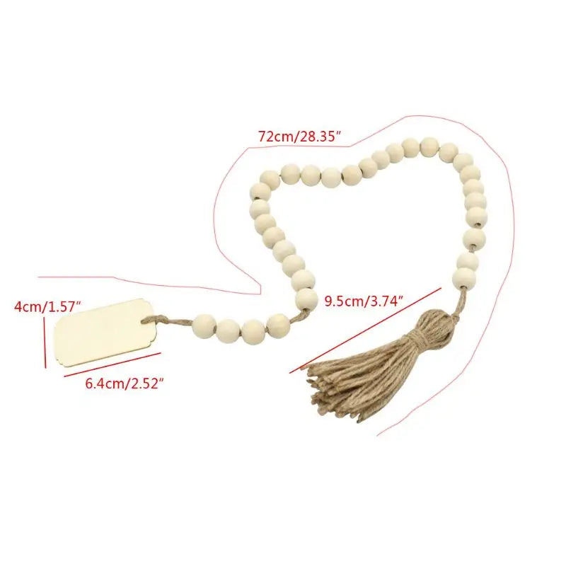 bracelet blanches minimaliste bois étiquette pompon chambre enfant amour pastoral