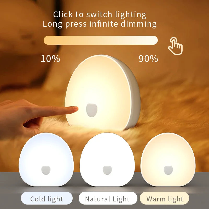 veilleuse coeur lampe chevet blanc moderne 10 couleurs sons blancs naturels minuterie rechargeable