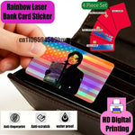 film protection carte bancaire multicolore moderne holographique adhésif