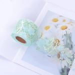 rubans decoratifs fleurs sequins transparents decor floral scintillant adhesifs rouleaux largeur six cm