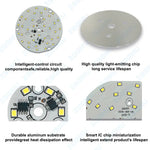 plaque led blanc diodes rondes modernes circuits intégrés connecteurs 105mm 120mm 160mm 198mm 80w
