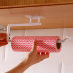 porte serviettes suspendus moderne bleu clair beige rose motifs zigzag adhésif réutilisable plastique