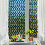 vitrail géométrique semi transparent art déco 45x100cm 45x200cm 45x300cm 45x500cm 30x100cm 30x200cm 30x300cm 30x500cm