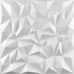 décoration murale panneau 3d blanc triangles géométriques moderne imperméable résistant humidité 30x30cm
