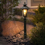 lampe jardin extérieure led noir bronze transparent classique vintage 80 110cm