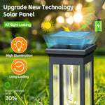 lumière solaire moderne transparente extérieur autoinstallation piquet led noir jardin pelouse 21 pouces