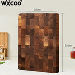 planche découper bois marron carreaux moderne double face légumes viandes kitchen chopping board