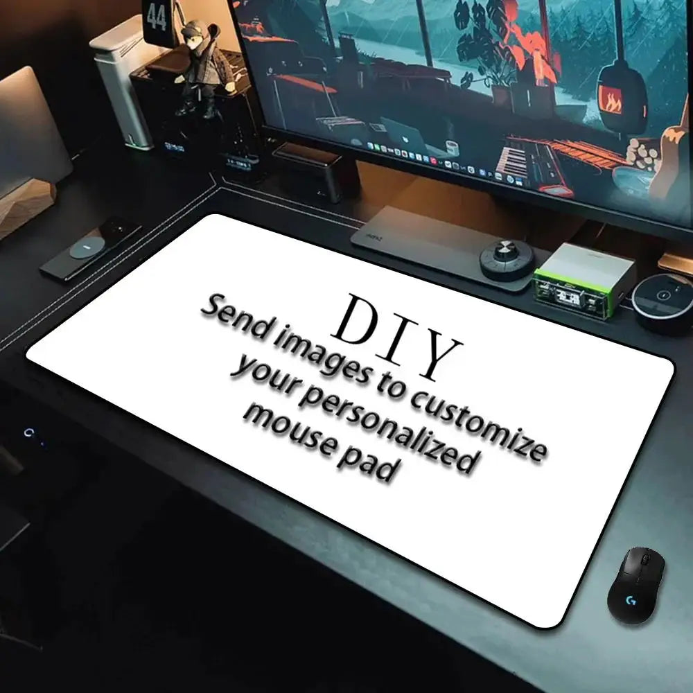 tapis souris personnalisable caoutchouc antidérapant blanc noir bleu texture moderne gamer