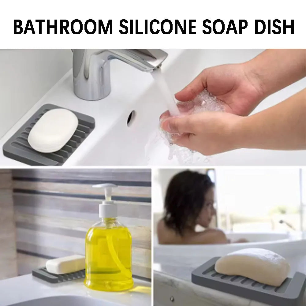 support savon silicone couleur rose moderne pratique antibactérien cuisine salle bain