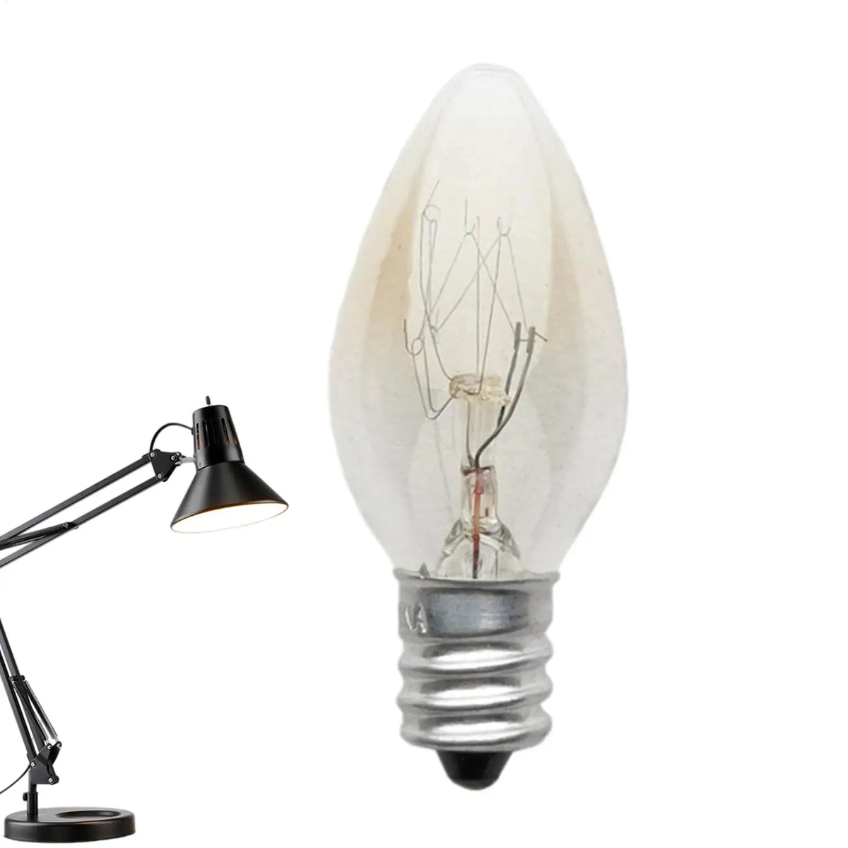 ampoule filament transparent nuit classique e12 doré 7w 10w vintage chambre salon
