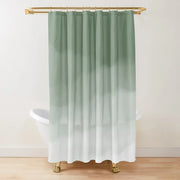 rideau douche vert olive dégradé polyester ecofriendly moderne minimaliste