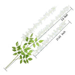 guirlande artificielle fleurs violet blanc moderne décoration intérieure mariage anniversaire baby shower pendaison crémaillère