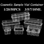boîtes rangement transparentes flacons cosmétiques réutilisables modernes sans motif