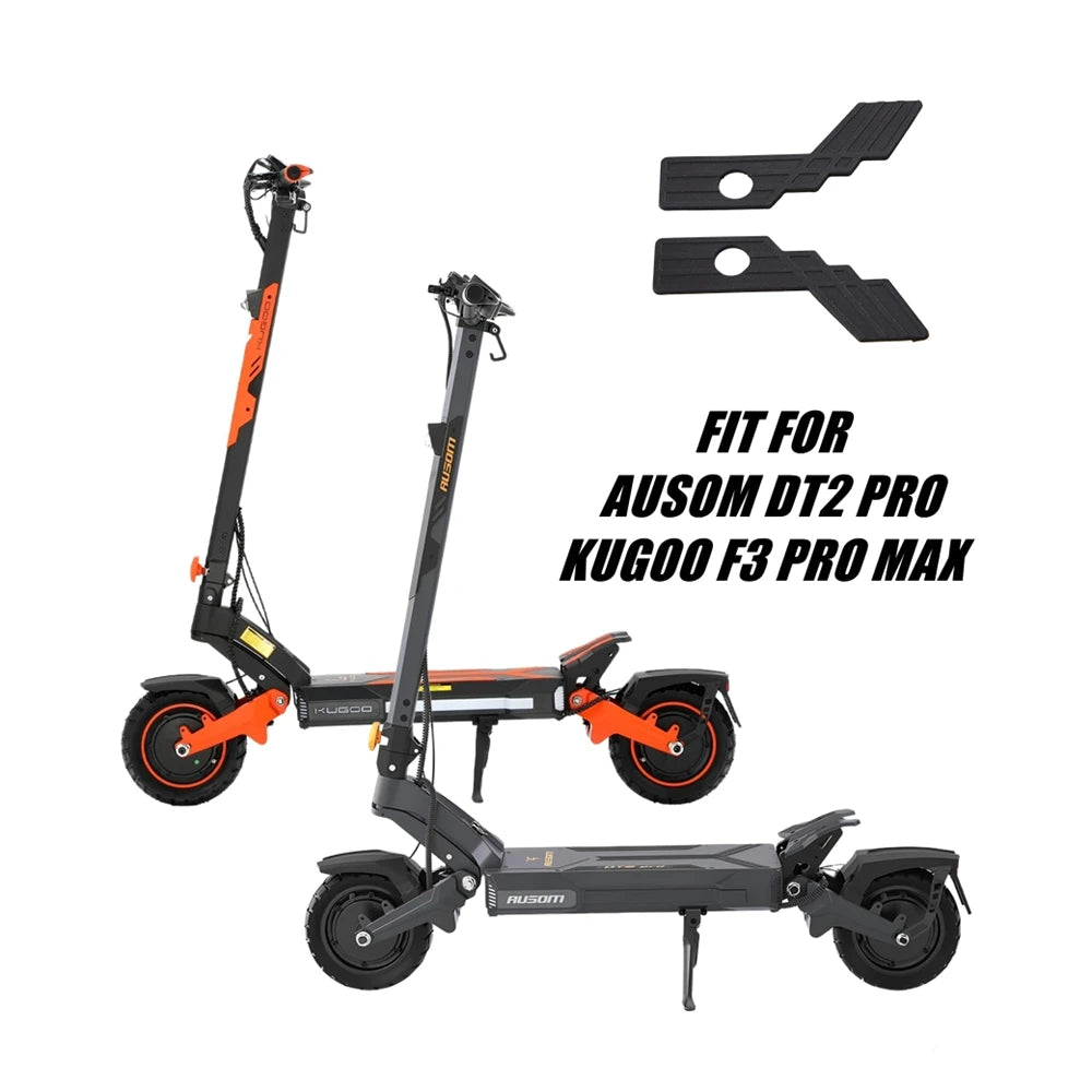 tapis caoutchouc antidérapant pédales arrière scooter électrique noir orange rouge texturé rainures adhésif deux