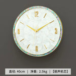 horloge murale moderne simple décoration intérieure visage unique opale naturelle fixation blanc marbré
