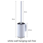 brosse wc moderne support mural acier inoxydable or noir blanc argent durable salle bains