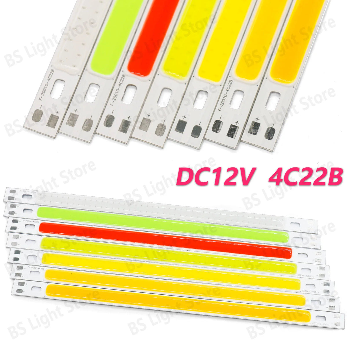 Ruban led jaune rouge vert bleu moderne 12v 12w 200x10mm