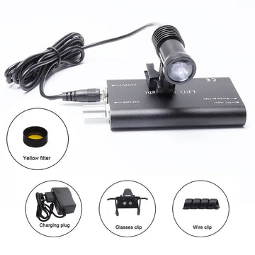lampe torche led noir chargeur clip lunettes clip câble 15000lux moderne clips