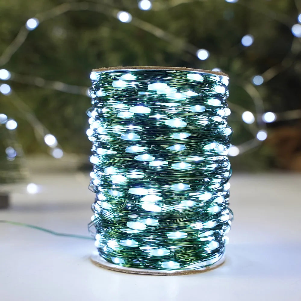guirlande lumineuse solaire vert blanc modes étanches décoration noël