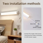 lampe led barre lumineuse blanc moderne 120cm clip interrupteur mural