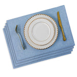 serviettes table lin beige gris noir classiques non glissantes table manger set pièces