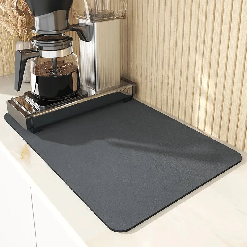 tapis cuisine absorbant rapide séchage antidérapant adhésif gris moderne 20x30 30x40 50x40