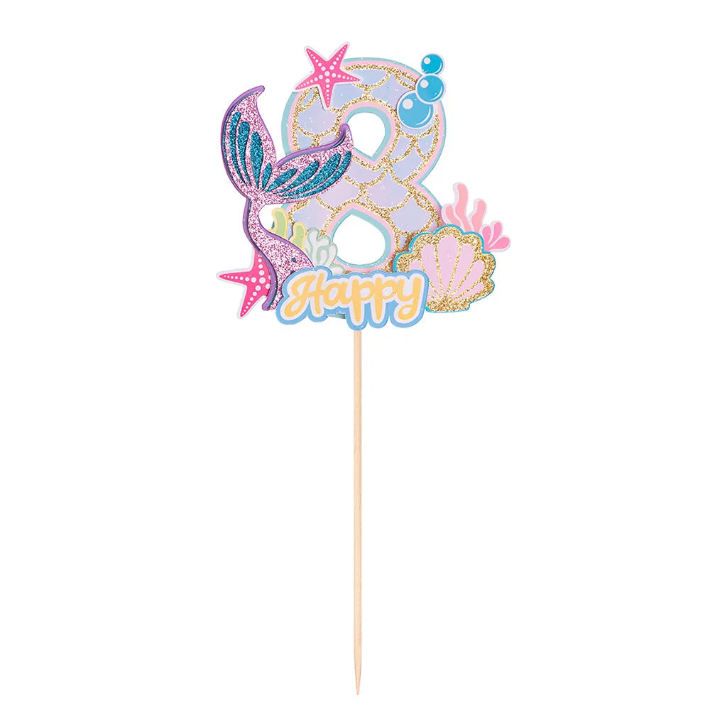décoration gâteau poisson licorne étoile mer algues bulles coquillages thème sous marin fête anniversaire