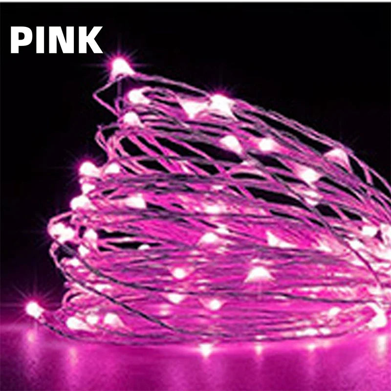 guirlande lumineuse led doré blanc moderne 10m 5v fil cuivre éclairage décoration noël mariage
