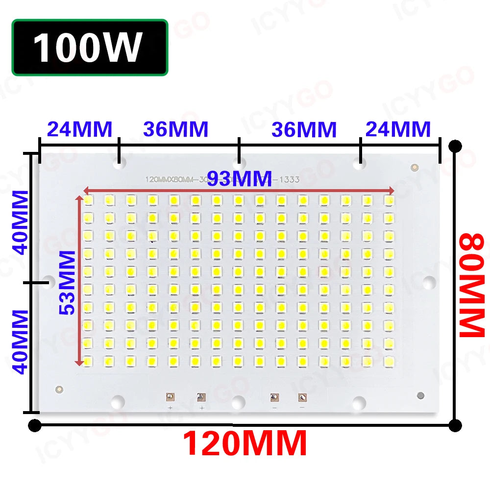 plaque led 10w 20w 30w 50w 100w 150w blanc grille diodes modernes oeilletsextérieur