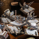 accessoires decoratifs steampunk engrenages roues dentees fleurs papillons bronze noir blanc