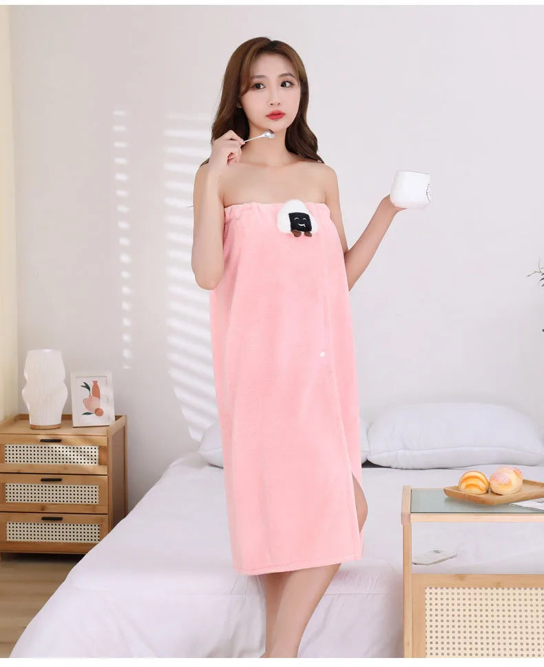 serviette bain microfibre rose blanche séchage rapide douce absorbante adultes toilettage décontracté