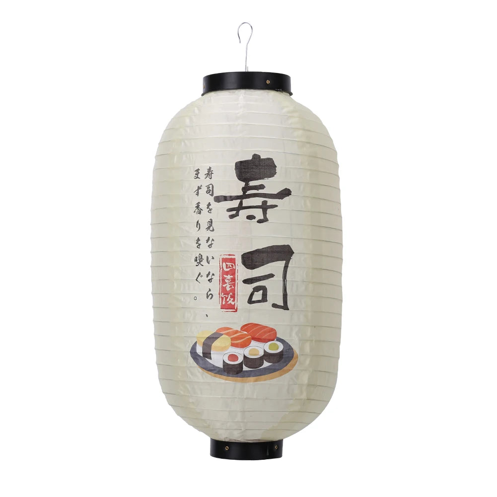 lanterne japonaise traditionnelle suspendue tissu blanc rouge décoration fête mariage intérieur extérieur